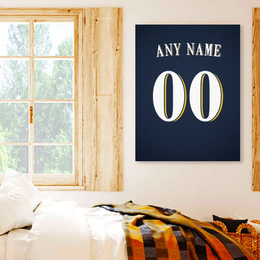 Milwaukee Jersey Custom Canvas Print Wall Art for Boy Girl Men Women Baseball Personalized Canvas Art